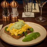 Avocado and scrambled egg on toast at House Belfast