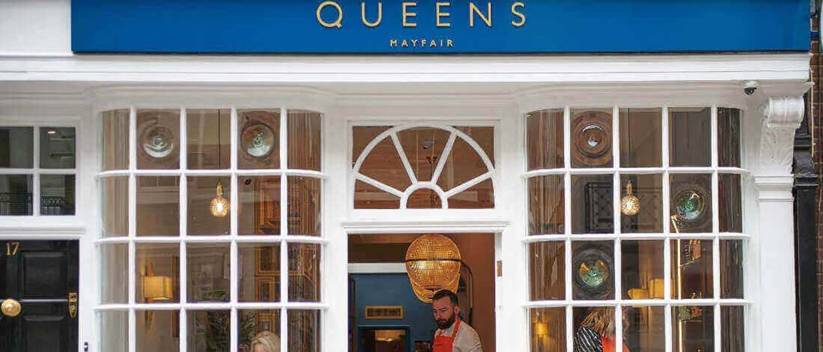 Outside Queens of Mayfair