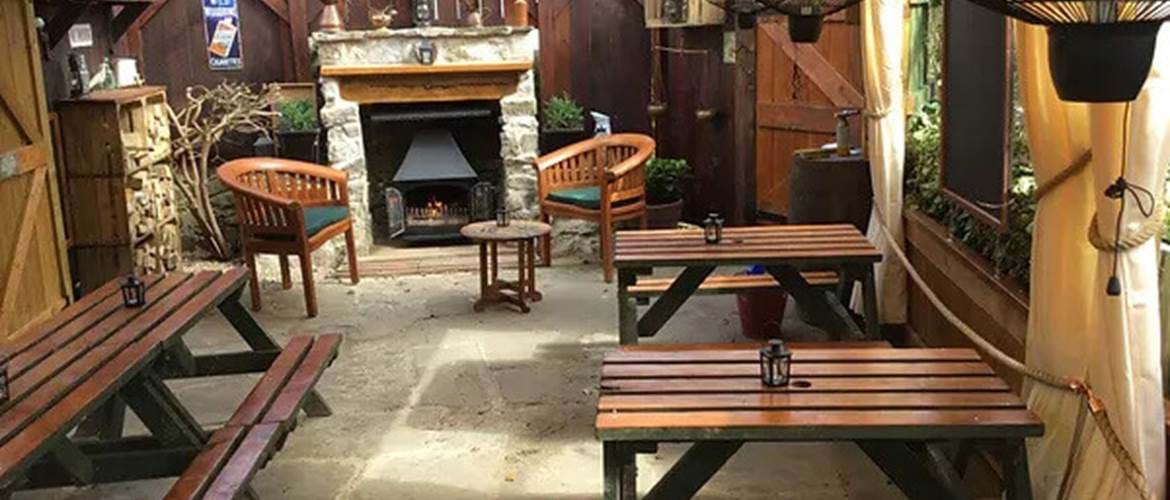 Outdoor seating at the Packhorse Inn