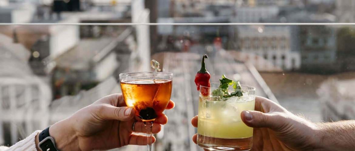Drinks with a view of London Skyline at Wagtail