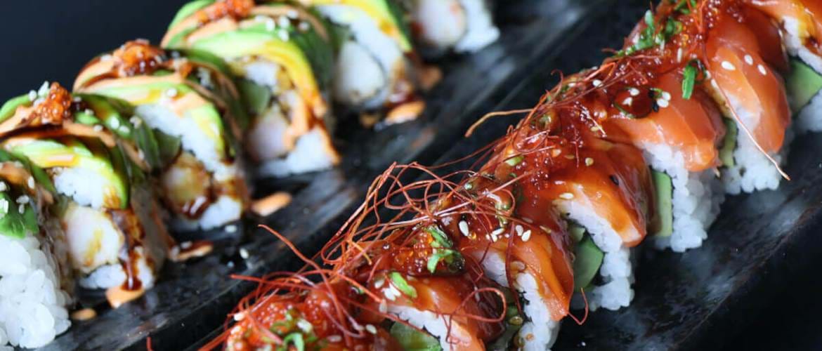 Sushi rolls at Tsuki Restaurant & Bar