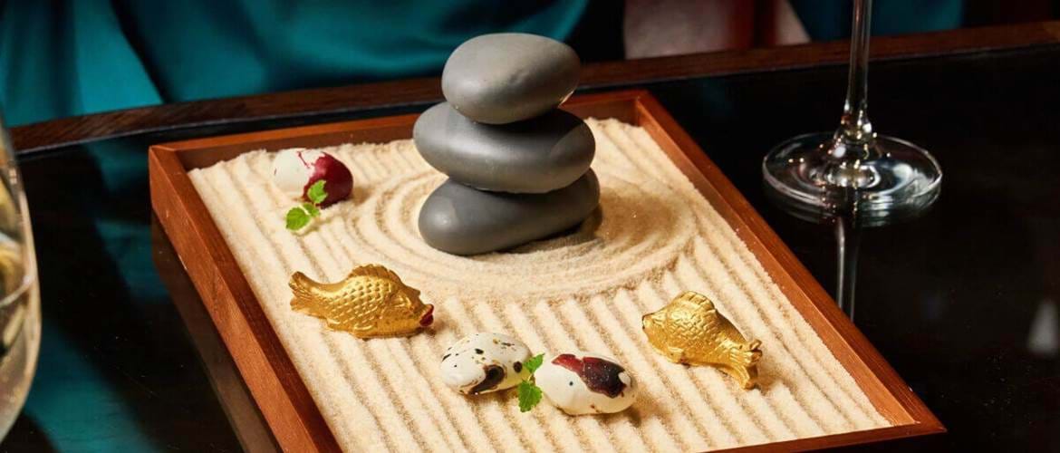 Interactive Zen Garden Dessert at Sexy Fish