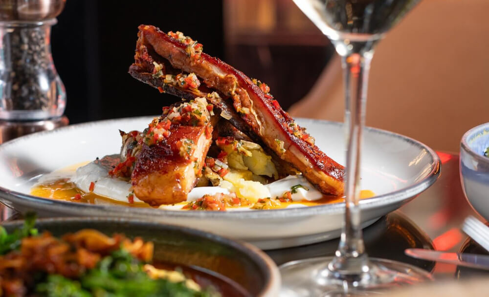 Gluten-free 8hr Braised Pork Belly Duck & Waffle Edinburgh
