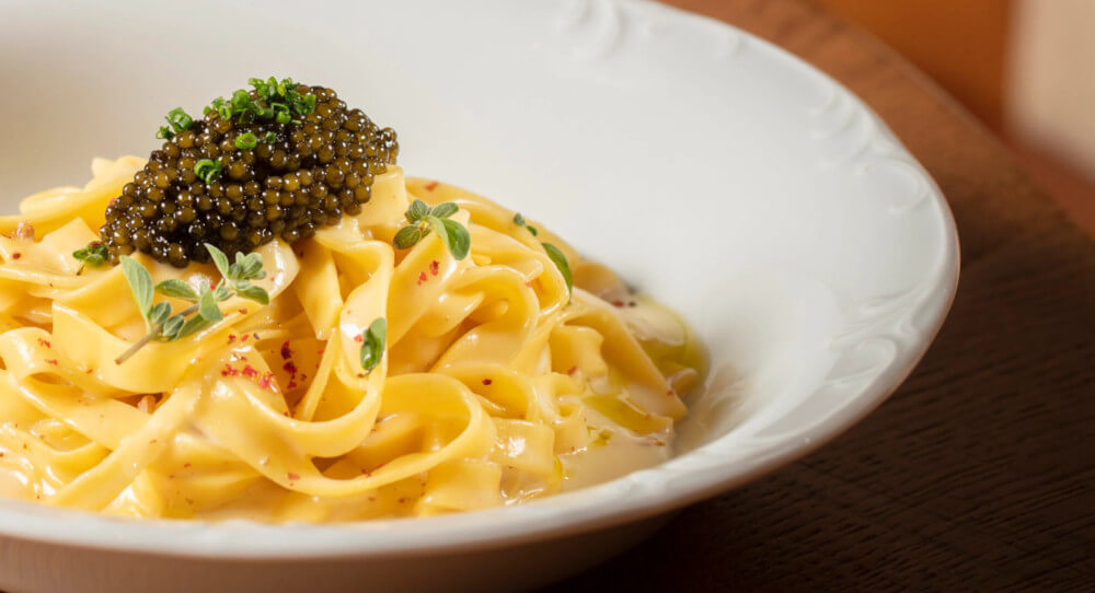Pasta Dish topped with Caviar at LAVO
