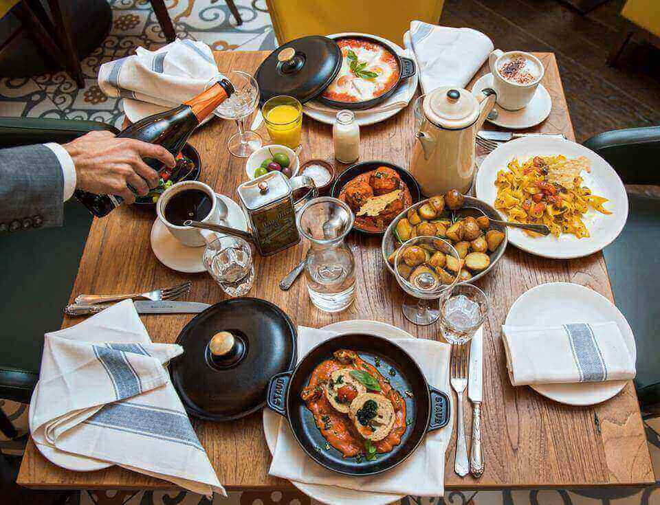 New Year's Day Brunch Spread at Mercante