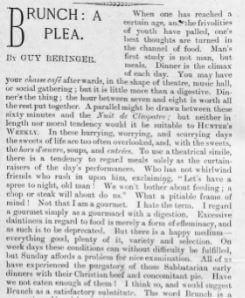 Brunch: A Plea extract
