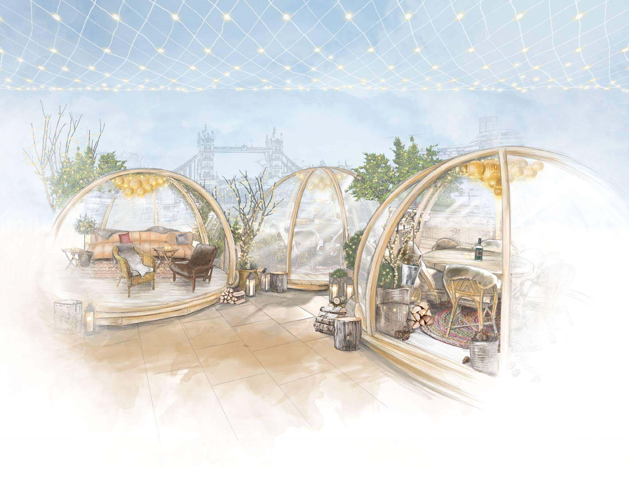 Drawing of the Igloos