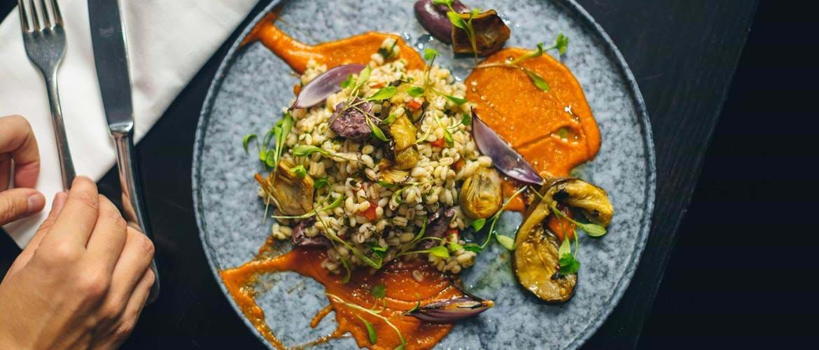 Pearl Barley and Grilled Courgette at Gaucho Birmingham
