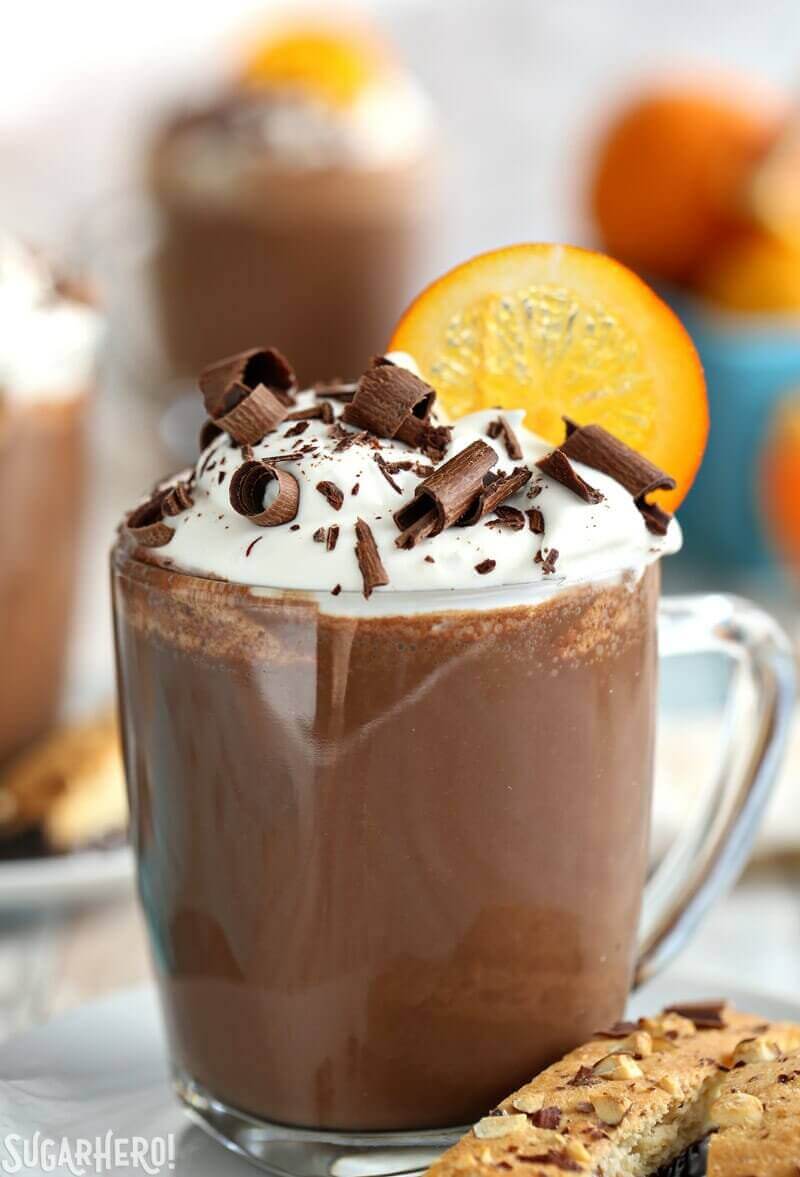 Orange Hot Chocolate - Festive Winter Warmer Drinks for Christmas Brunch