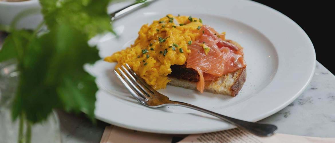 Smoked Salmon and Scrambled Eggs at No 29 Power West Station