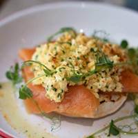 Salmon and Scrambled Eggs at Tonic Social in Hilton Bournemouth