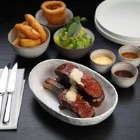 Steak at Caleys Brasserie in MacDonald Windsor Hotel