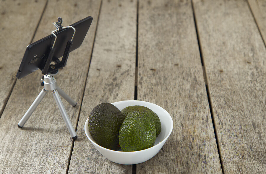 Avocado Photo For Instagram on Tripod